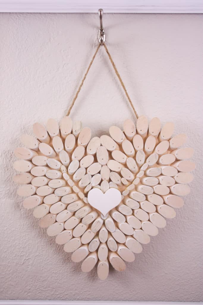 DIY Valentine Decor wooden heart